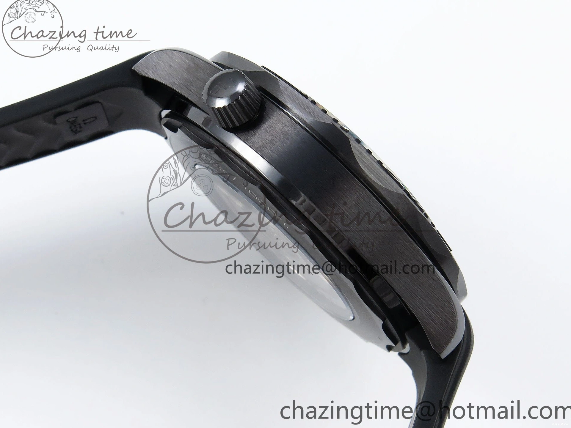 0405 Seamaster 300m 43.5mm Black Ceramic S+F 1:1 Best Edition Black Dial on Black Rubber Strap A WrinkleFree 7731